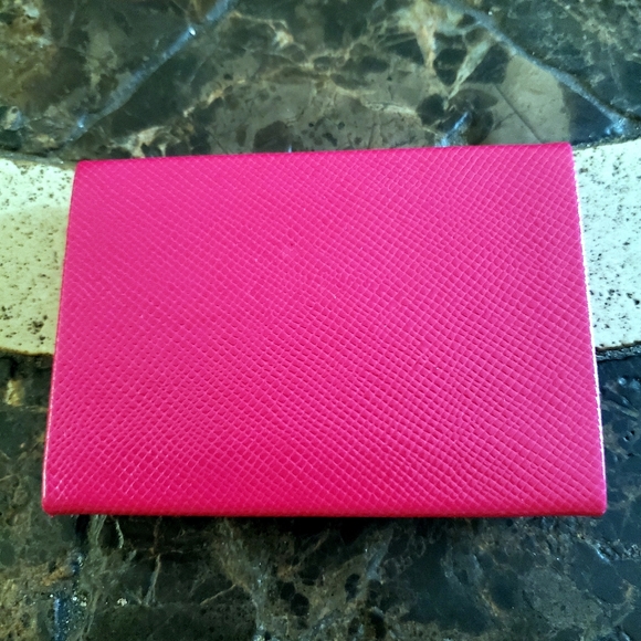 Christian Dior Pink & red Pocket Mirror With card Holder - Picture 3 of 8